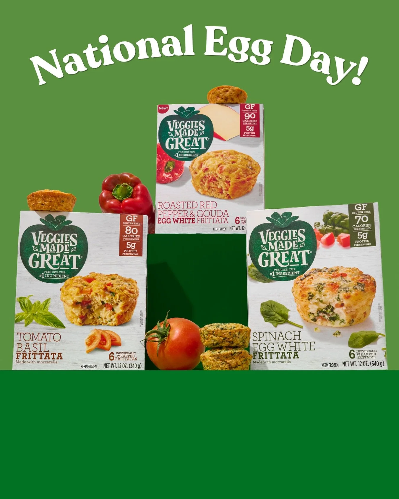 The real GOATs of breakfast 🍳🥚
 Our Frittatas are eggs-actly what mornings have been missing. Packed with veggies, protein, and ready in seconds. 😌 Happy National Egg Day!