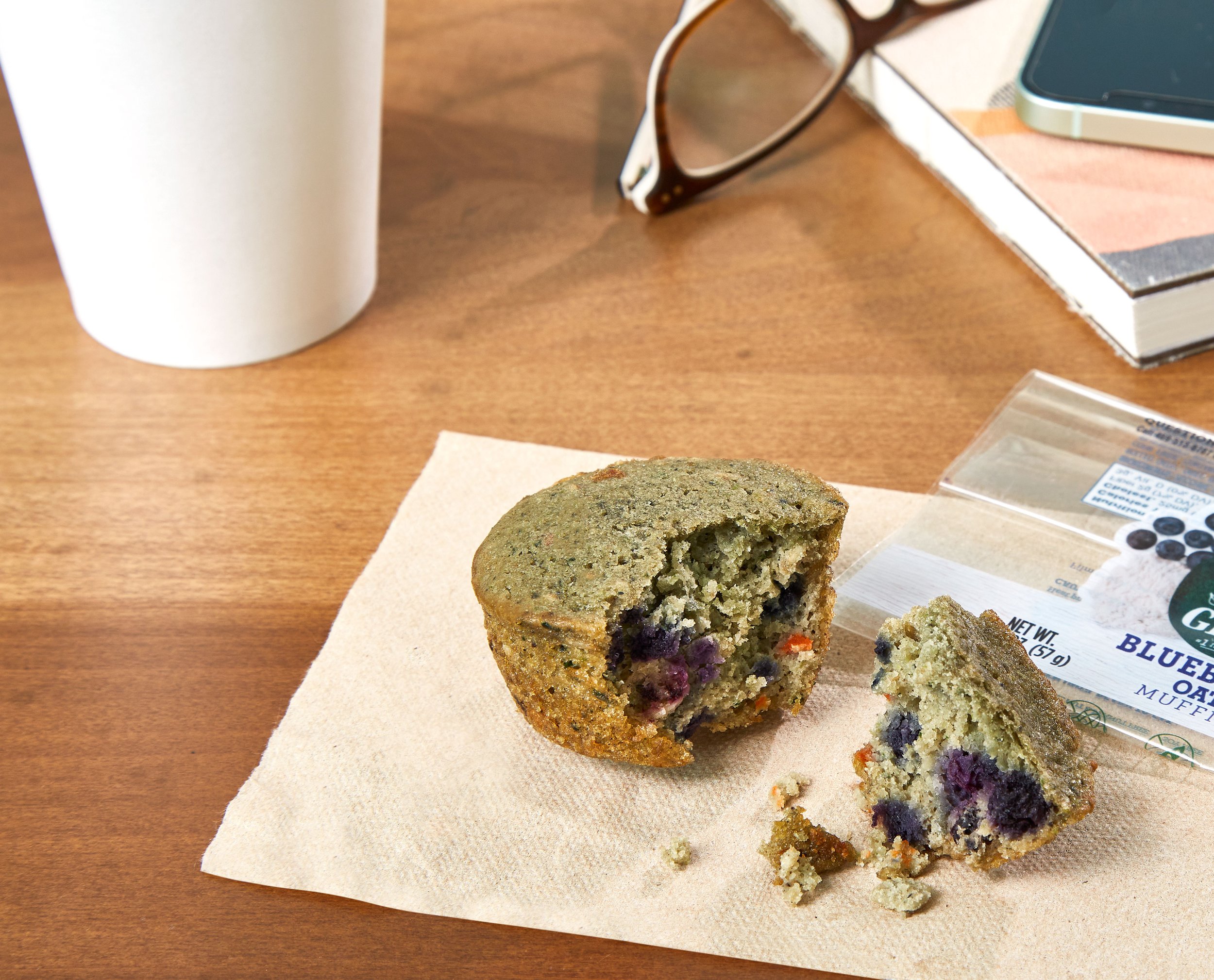 muffin broken open