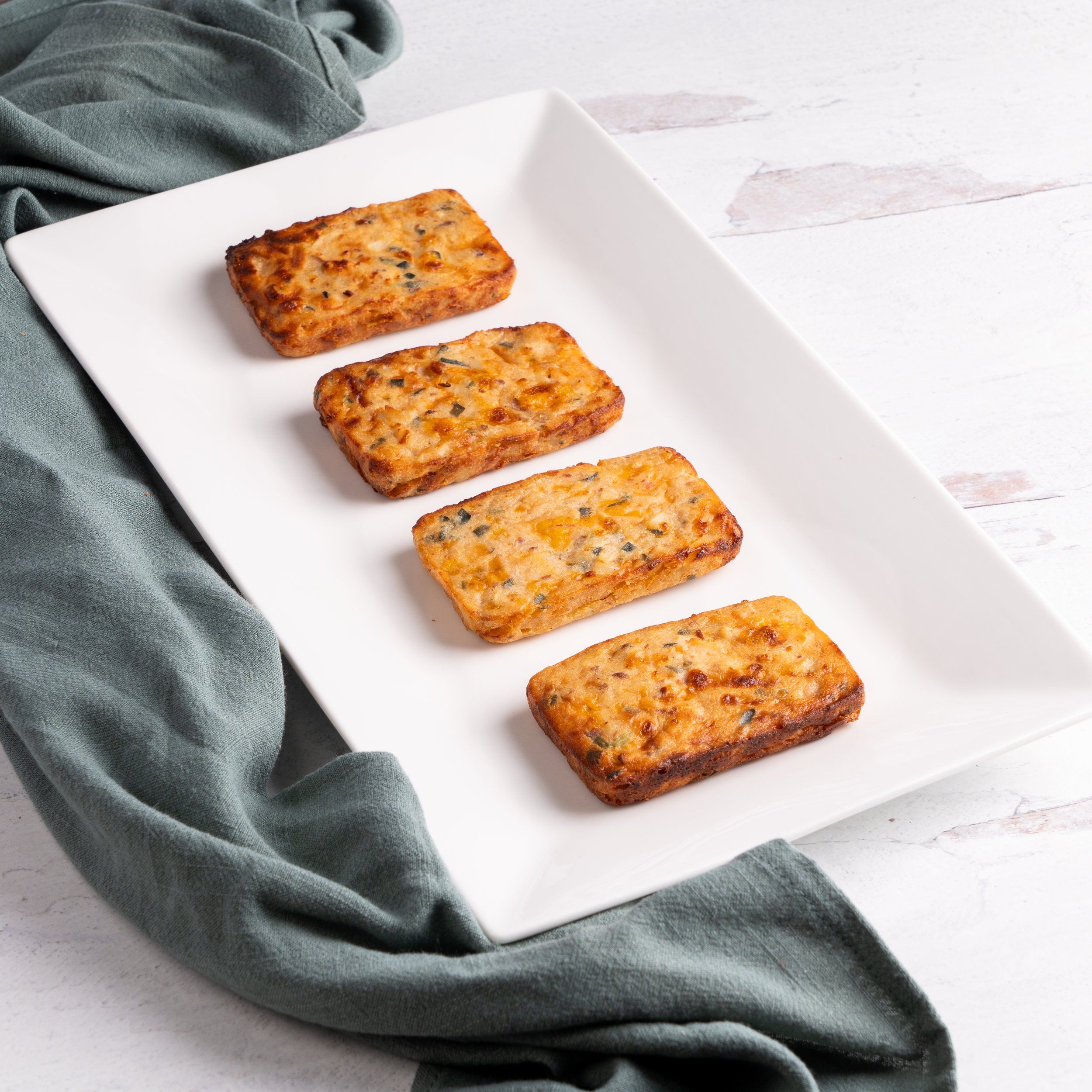 potato bakes on plate