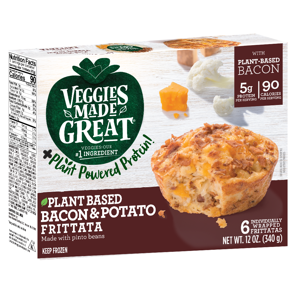 Plant Based Bacon and Potato Frittata Packaging