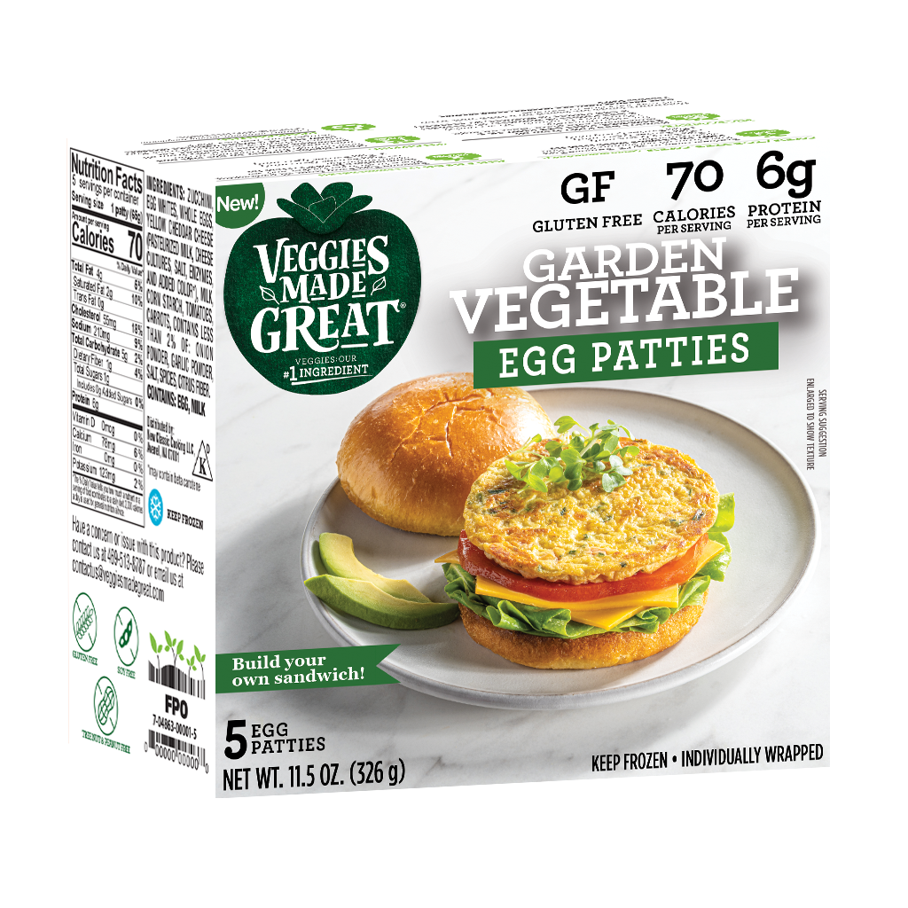 Garden Vegetable Egg Patty Packaging