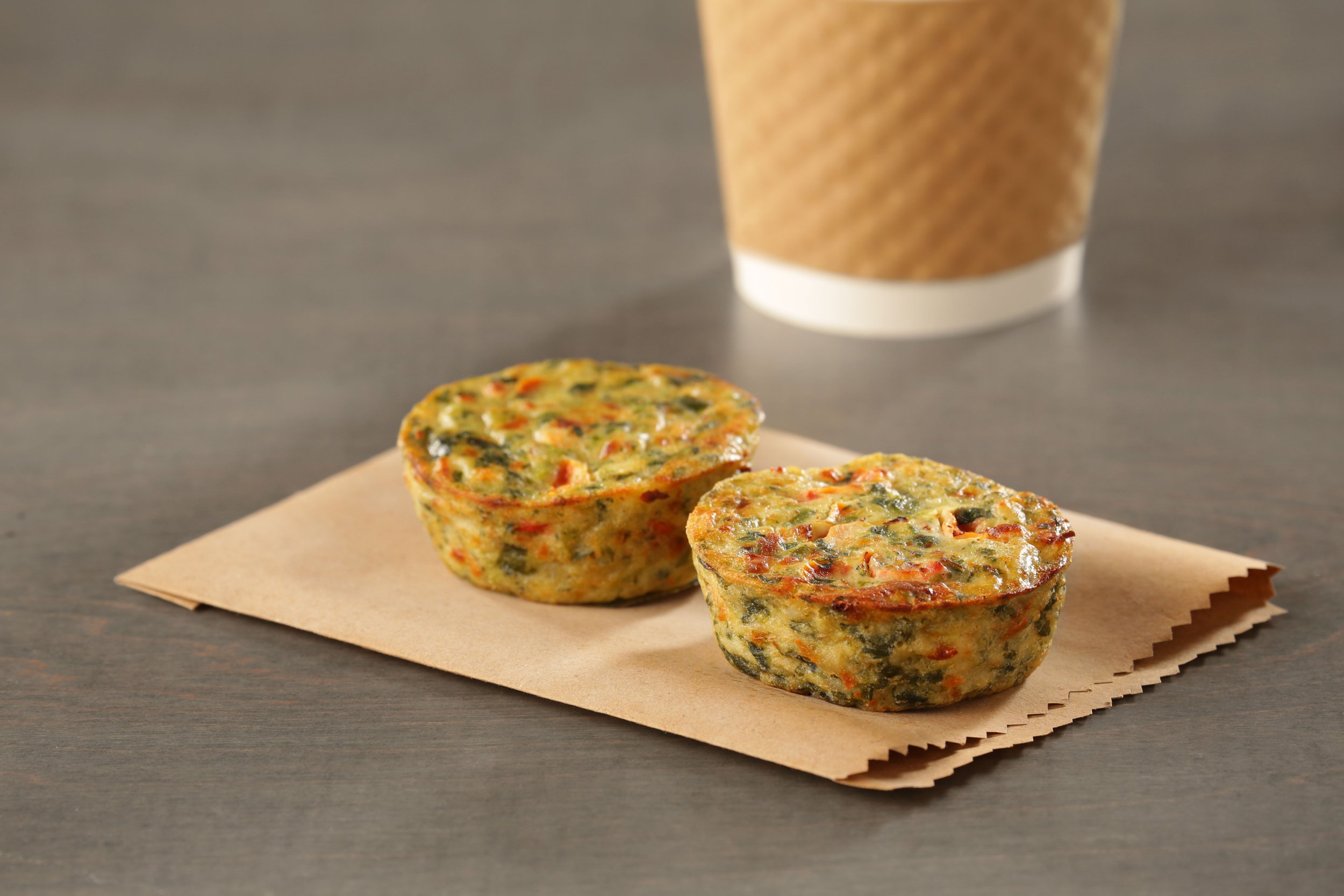 2 frittatas on wrapper