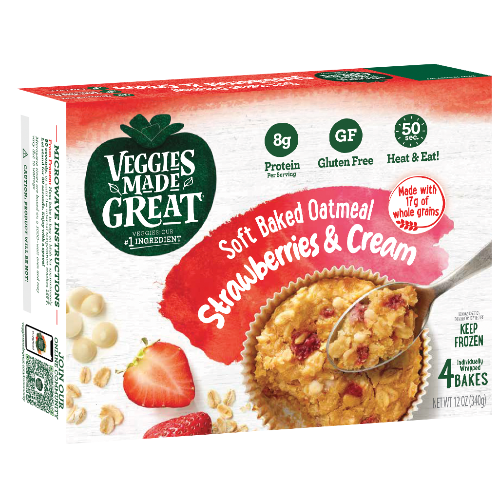 digital strawberry & cream oatmeal box
