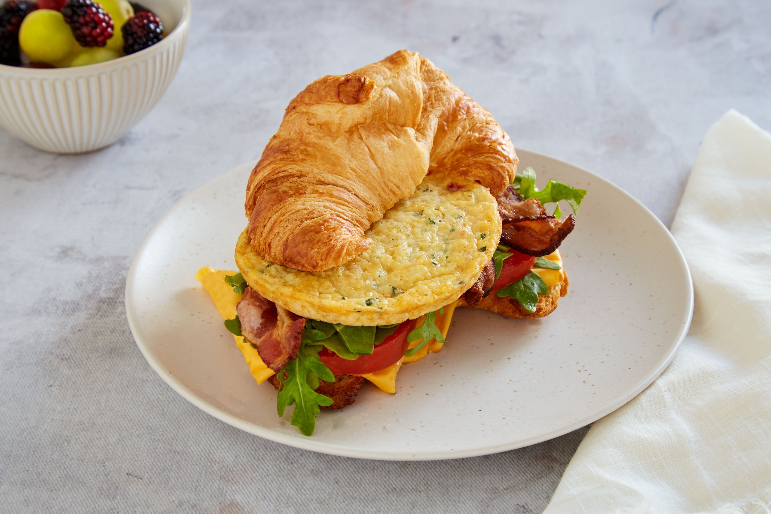 breakfast croissant sandwich
