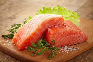 Fresh salmon. Salmon contains omega-3 fatty acids that have been shown to stimulate cannabinoid receptors in the body and brain.
