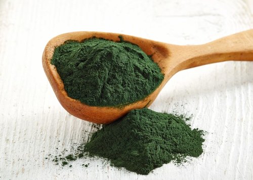 A spoonful of spirulina. Spirulina is rich in iron. Iron is one nutrient deficiency that can cause depression.