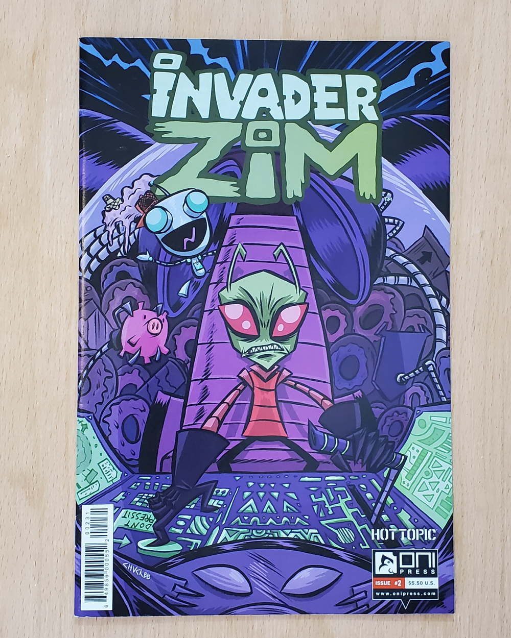 Invader Zim #2 Hot Topic Variant Original Cover Art – Jhonen