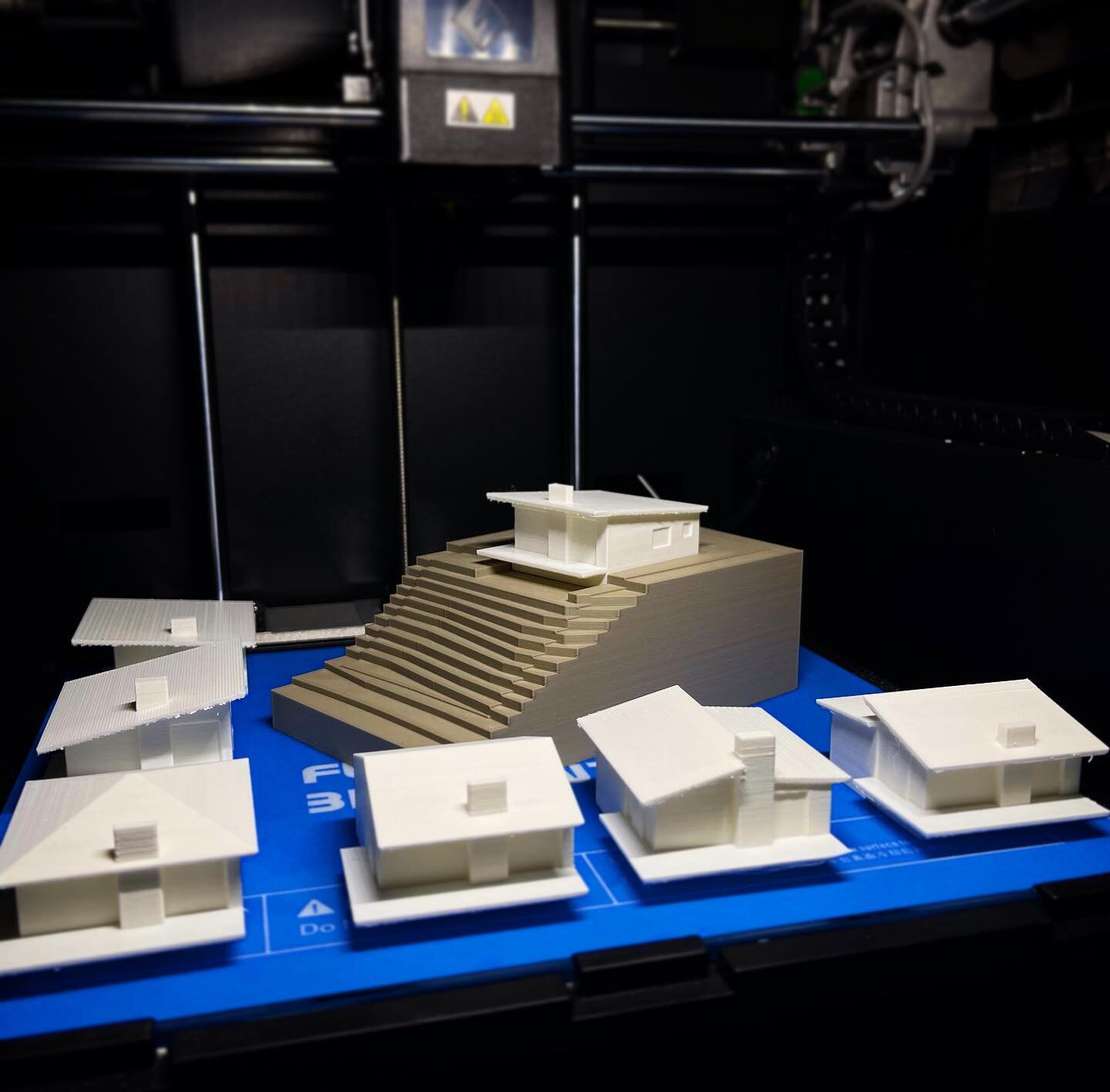Our office is continually testing the capabilities of our 3D printer as we work to discover new ways for it to benefit our daily design process. Being able to print multiple design concepts with the site model allows us to plug and play different opt