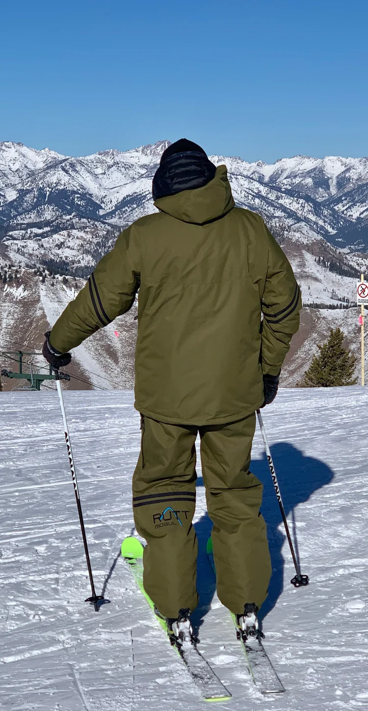 RUTT WORLD CUP MOGUL PANTS, OLIVE INSULATED, w/White Patch Sets 