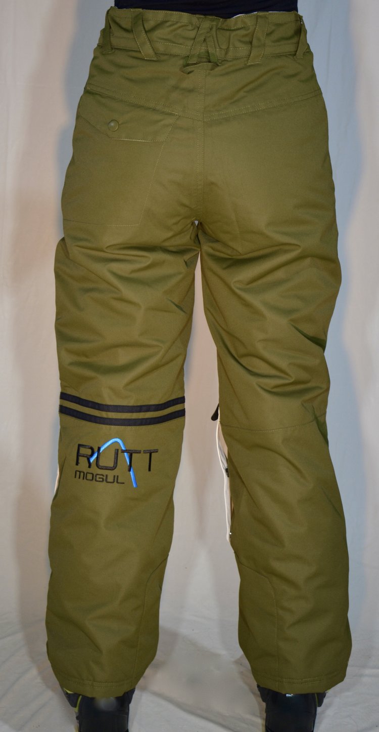 RUTT CLASSIC MOGUL PANTS, OLIVE INSULATED W/ White Patches