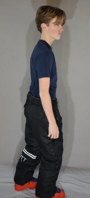 RUTT WORLD CUP MOGUL PANTS, BLACK INSULATED, w/White Patch Sets