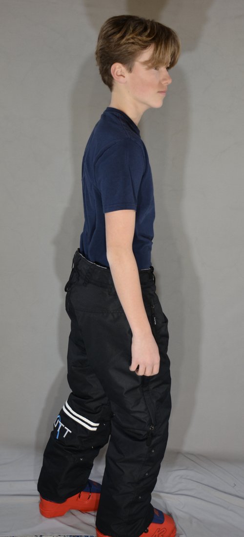 RUTT WORLD CUP MOGUL PANTS, BLACK INSULATED, w/White Patch Sets