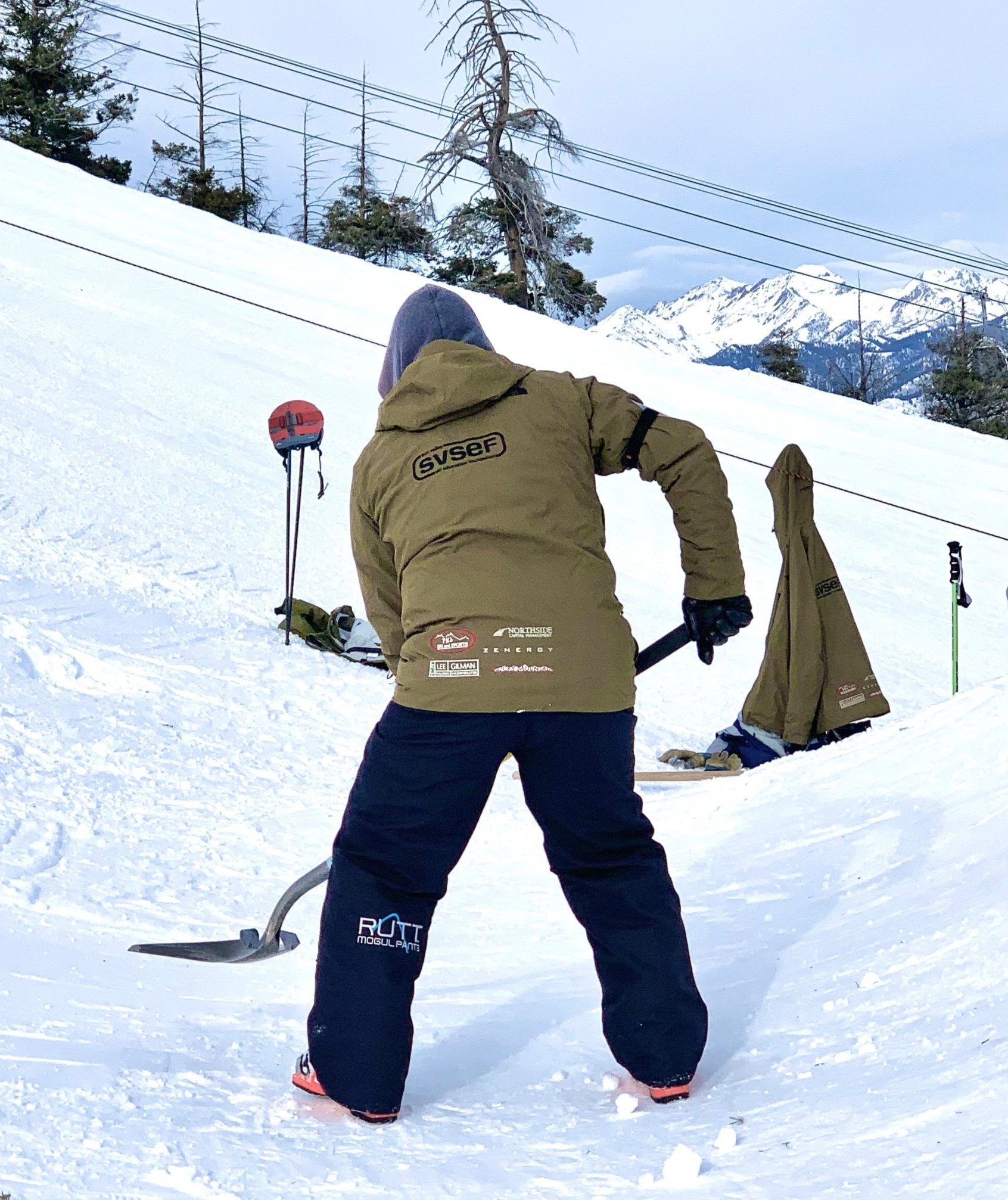 CLASSIC MOGUL PANTS, BLACK INSULATED W/ White Patches — RUTT CLASSIC MOGUL PANTS, BLACK INSULATED W/ White Patches — RUTT