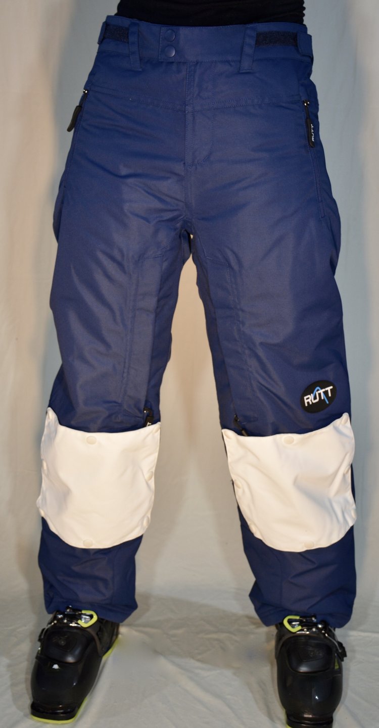 RUTT CLASSIC MOGUL PANTS, NAVY INSULATED W/ White Patches RUTT CLASSIC MOGUL PANTS, NAVY INSULATED W/ White Patches
