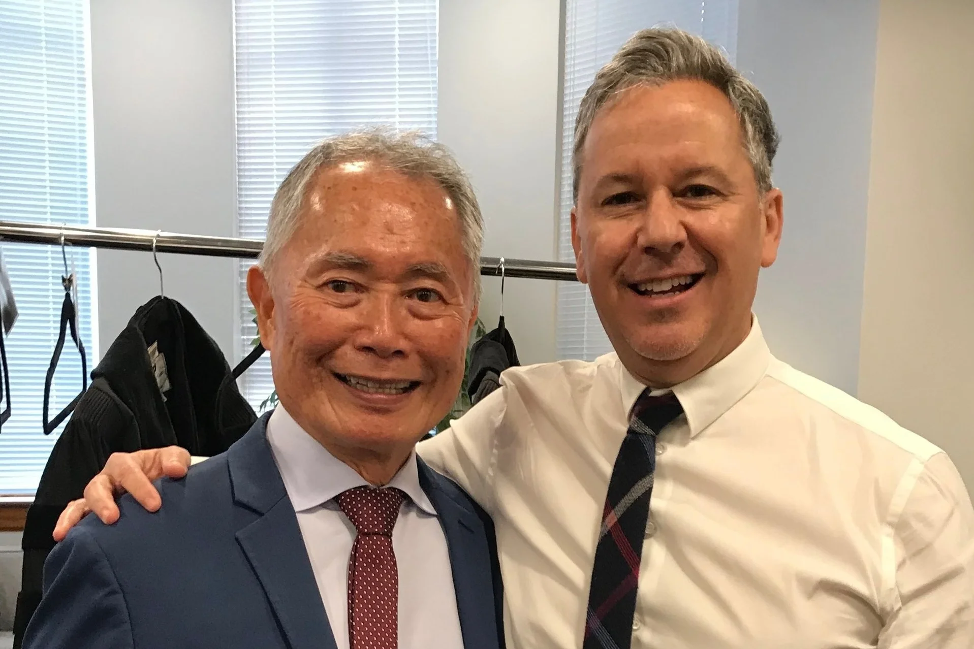 With actor and activist George Takei, recipient of the 2019 UCLA Film School Distinguished Alumni Award in Theater.