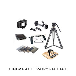 CINEMA ACCESSORY PACKAGE Arri FF5 Follow focus Arri MMB-1 Mattebox TVLogic 5.6” Monitor Spyder Grip Handles Cartoni Delta 100mm Tripod 100mm Hi-Hat Schneider 4x5 IRND Filter set (3, 6, 9, 1.2, 1.5) Schneider 138mm Pola, 4x5 ND SEH .9 grad Tiffen 4x5 SFX Filter set (1⁄2, 1, 2)