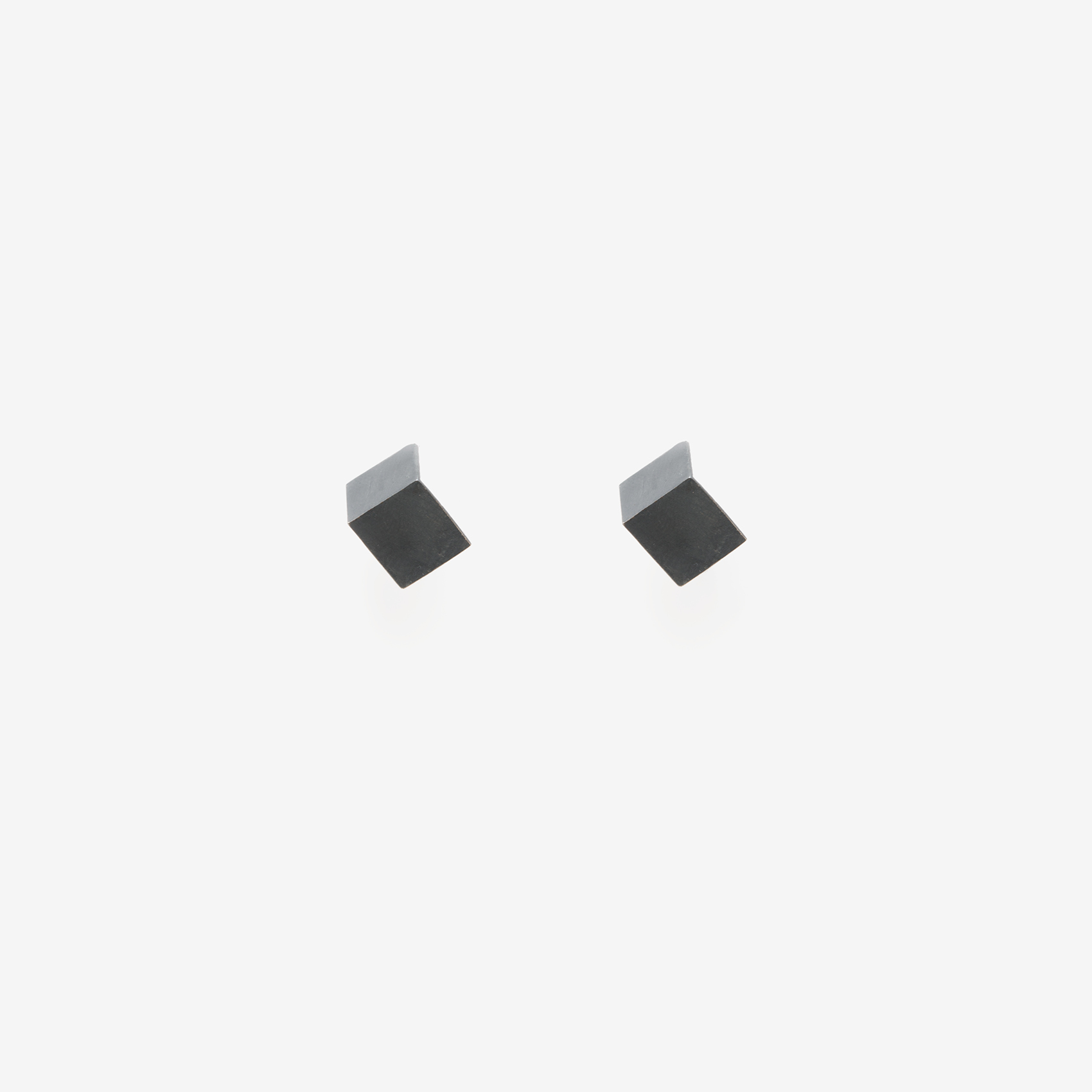 solid cube earring