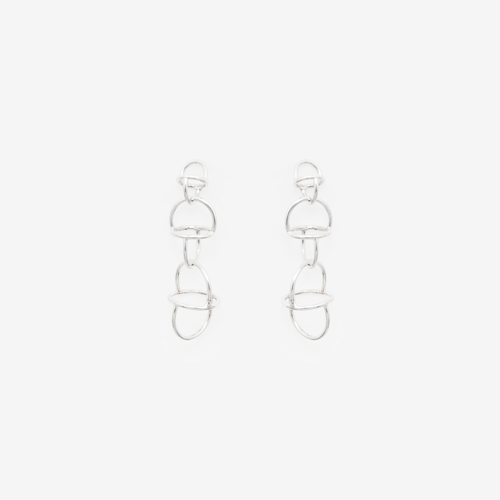 3-tier D-link earring/silver