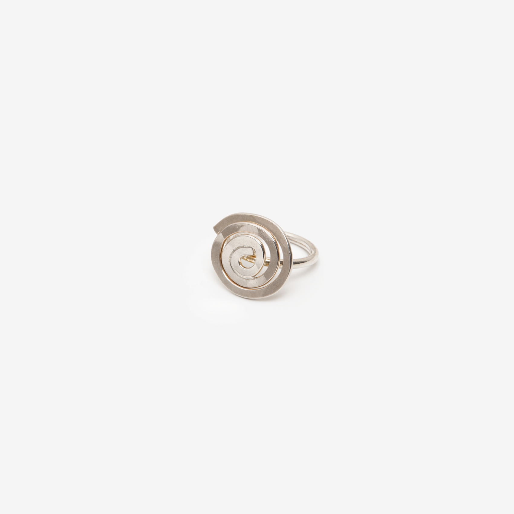 sign of eternity spiral with 14k gold/oxidized