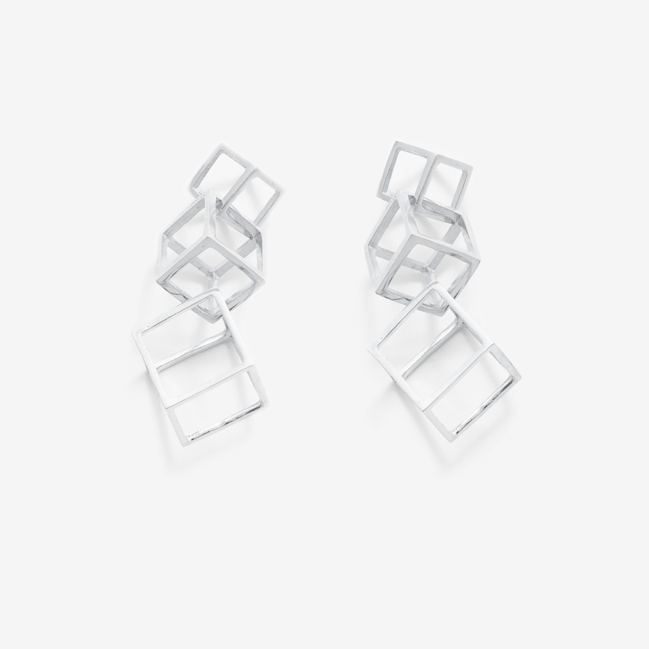 3-tier cube earrings