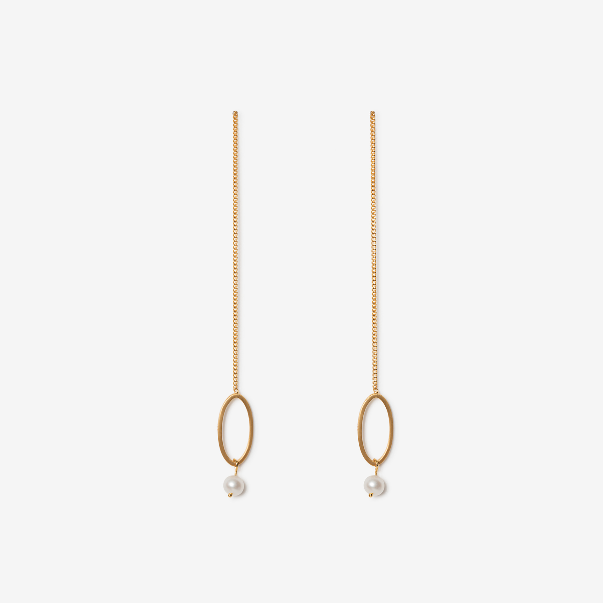 dangling oval with pearl