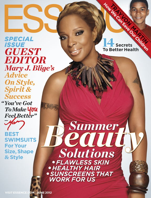  Mary J Blidge&nbsp;on the&nbsp;cover of Essence June 2012. 