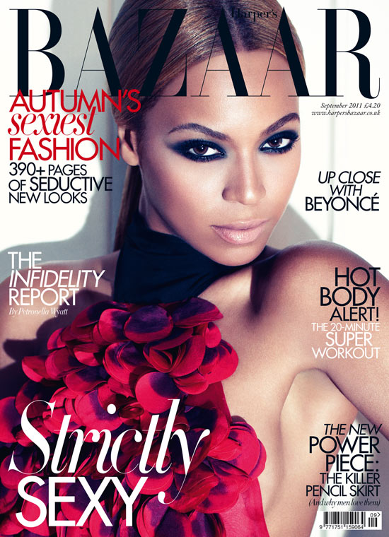  Beyoncé on the&nbsp;September issue of Harpaars Bazaar UK. Hair by Neal Farinah. 