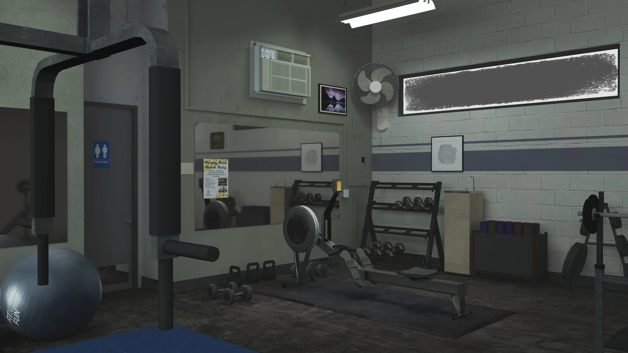 Render of the "Old Gym"
