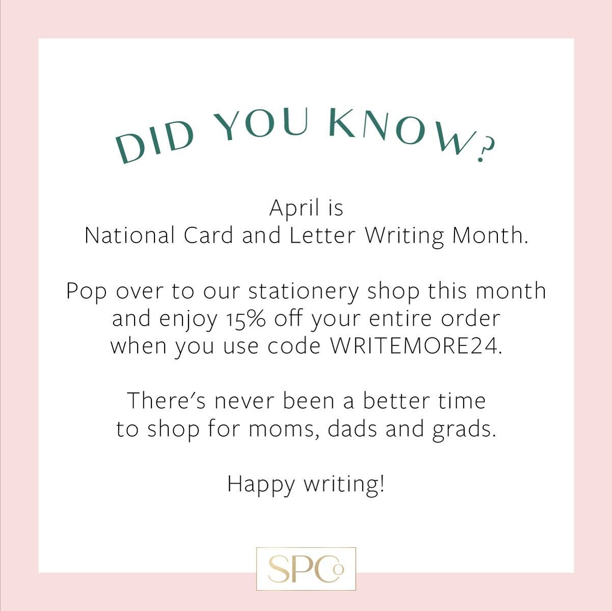 Time to pull out your favorite 🖊️ pen and send some love. Our stationery shop is full of designs for moms, dads, grads and yourself. Link in profile to shop! #stationery #letterwritingmonth #mothersdaygifts #gradgiftideas #fathersdaygiftideas #custo