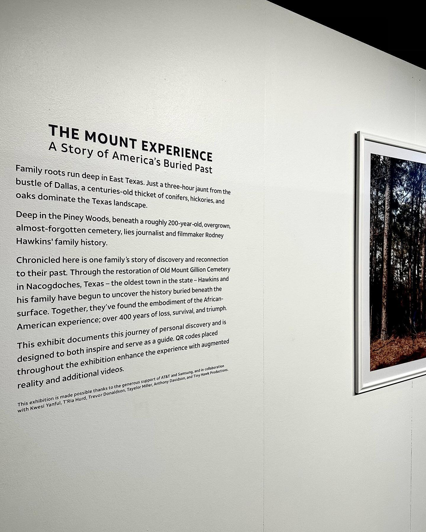 Be sure to get out and support this exhibit. What an amazing story&hellip;.

Deep in the piney woods of East Texas, beneath a roughly 200-year-old overgrown and almost forgotten cemetery, is journalist and filmmaker Rodney Hawkins' family history. He
