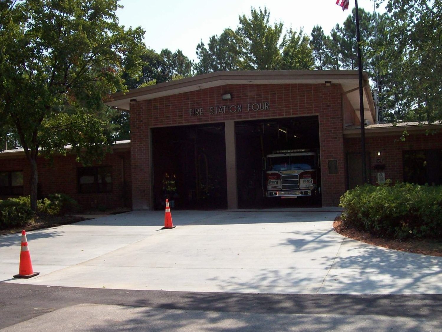 New concrete driveway at Raleigh fire station number 4