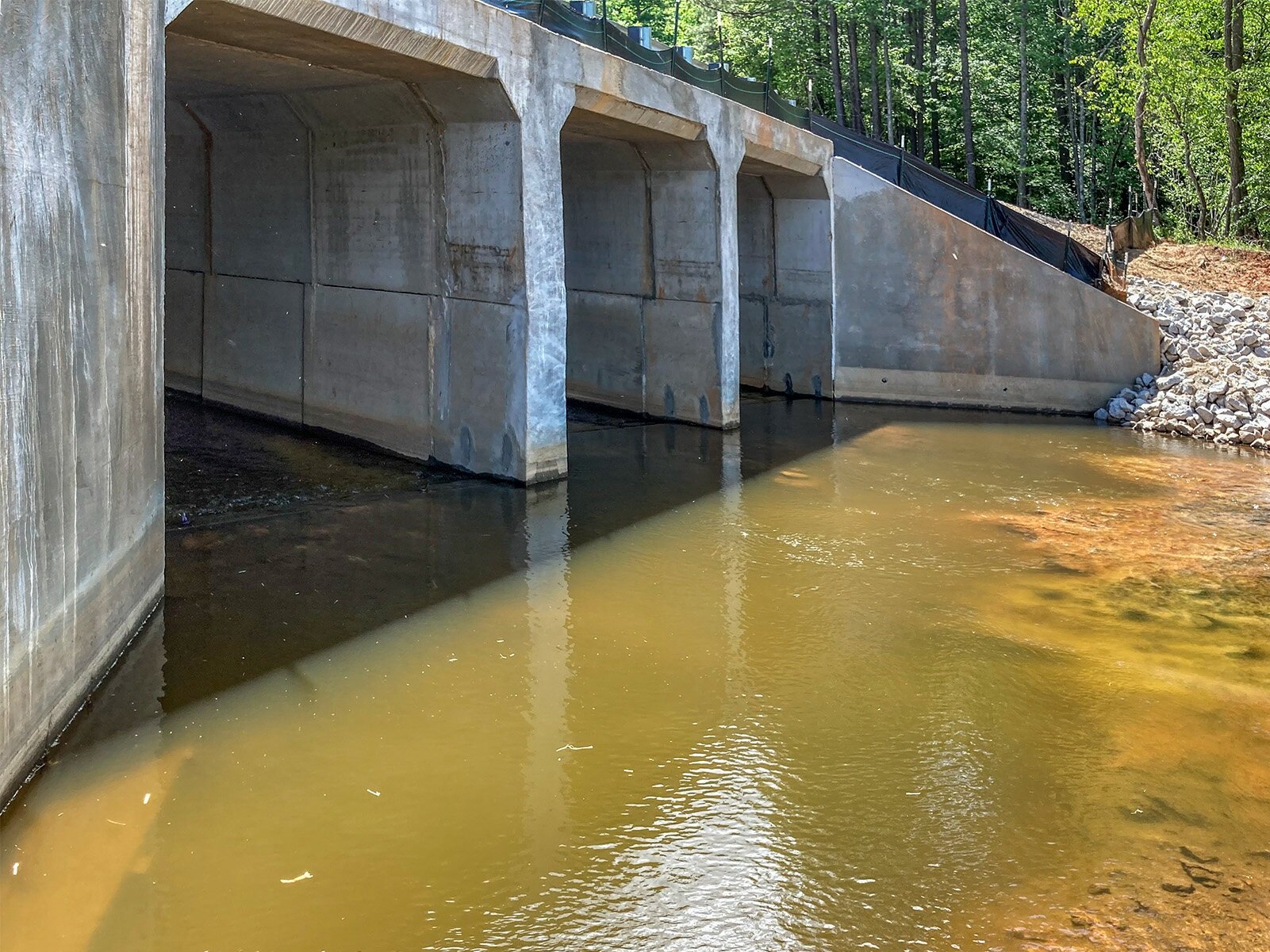 Completed culvert