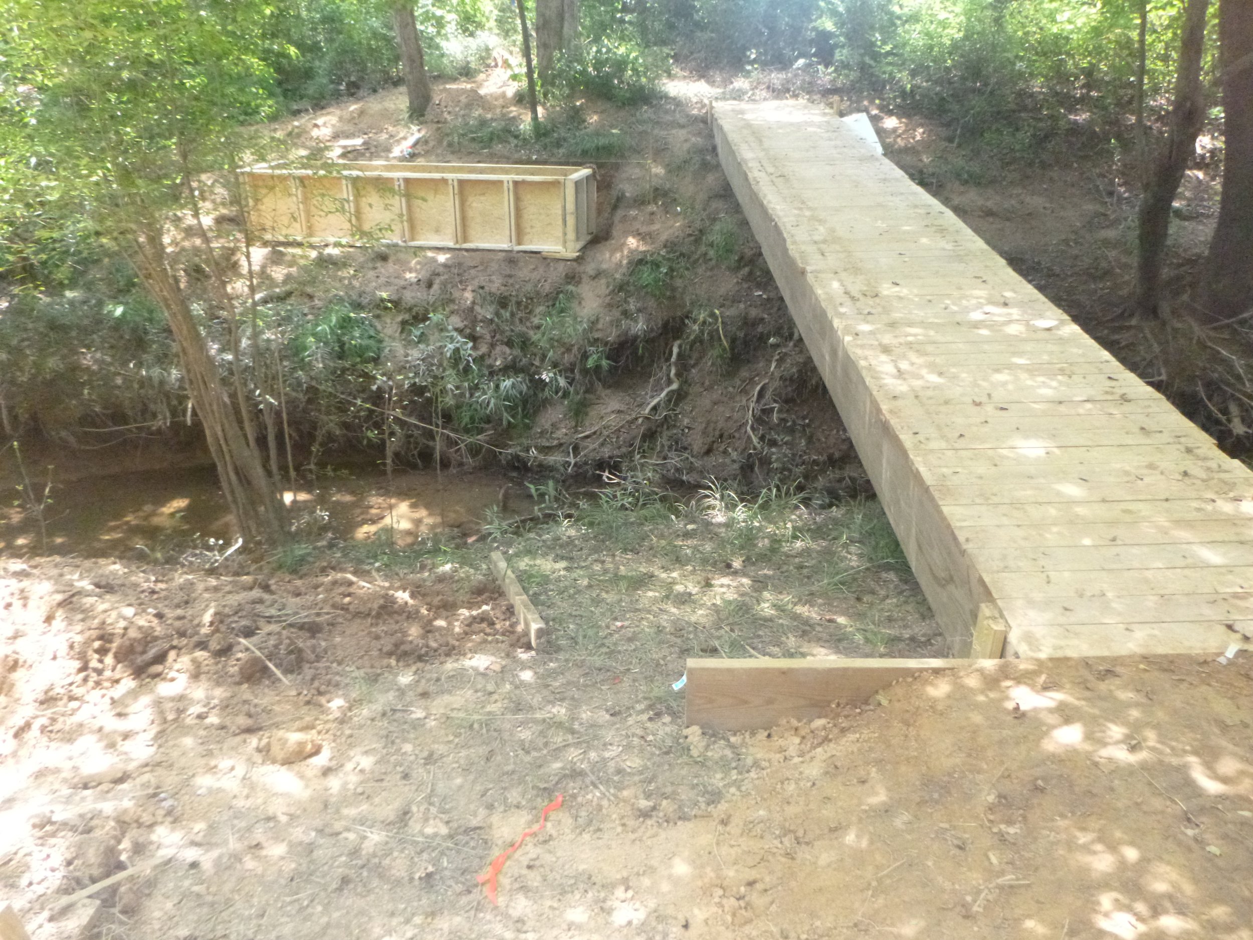 A temporary bridge