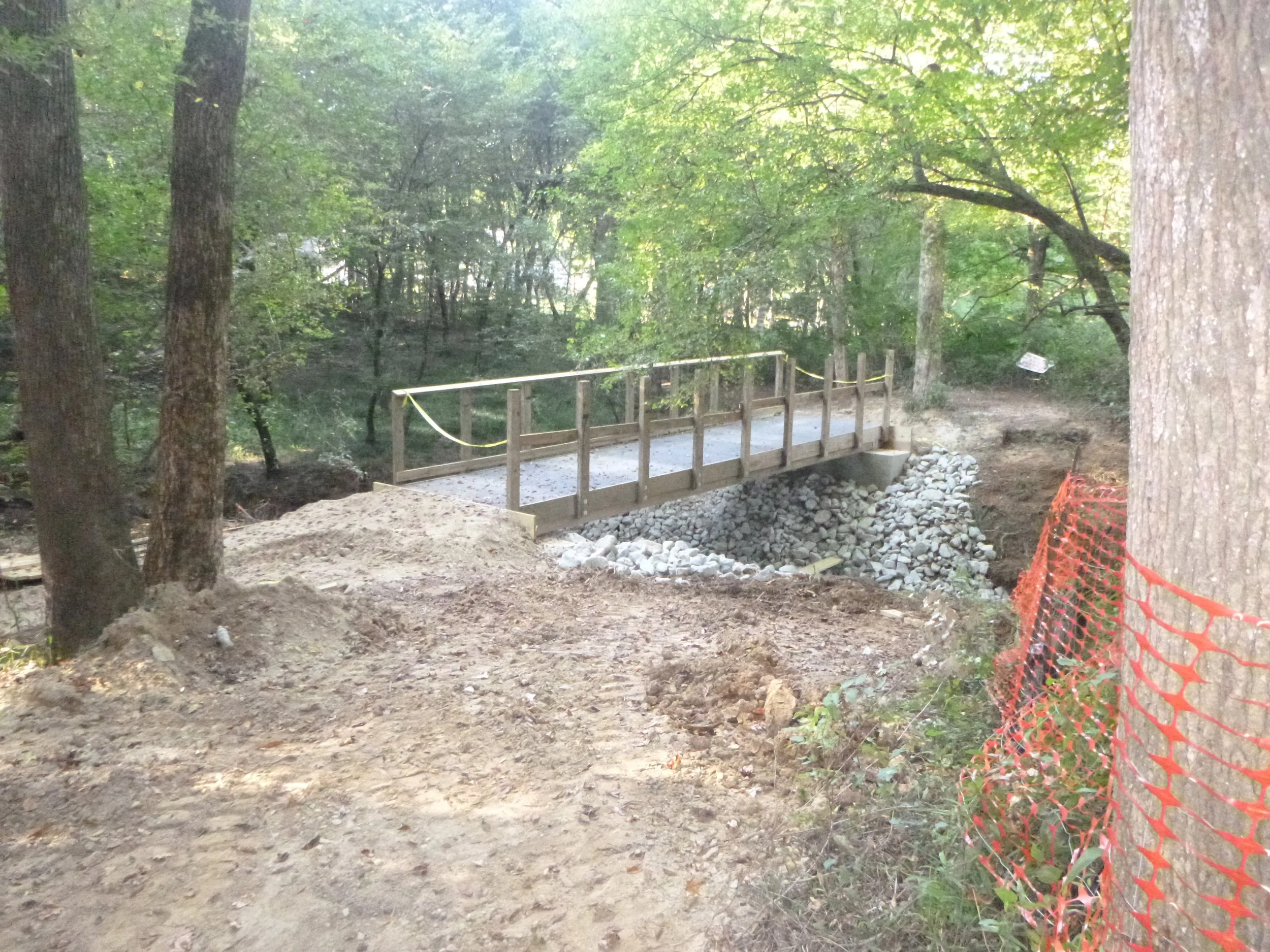 A bridge nearing completion