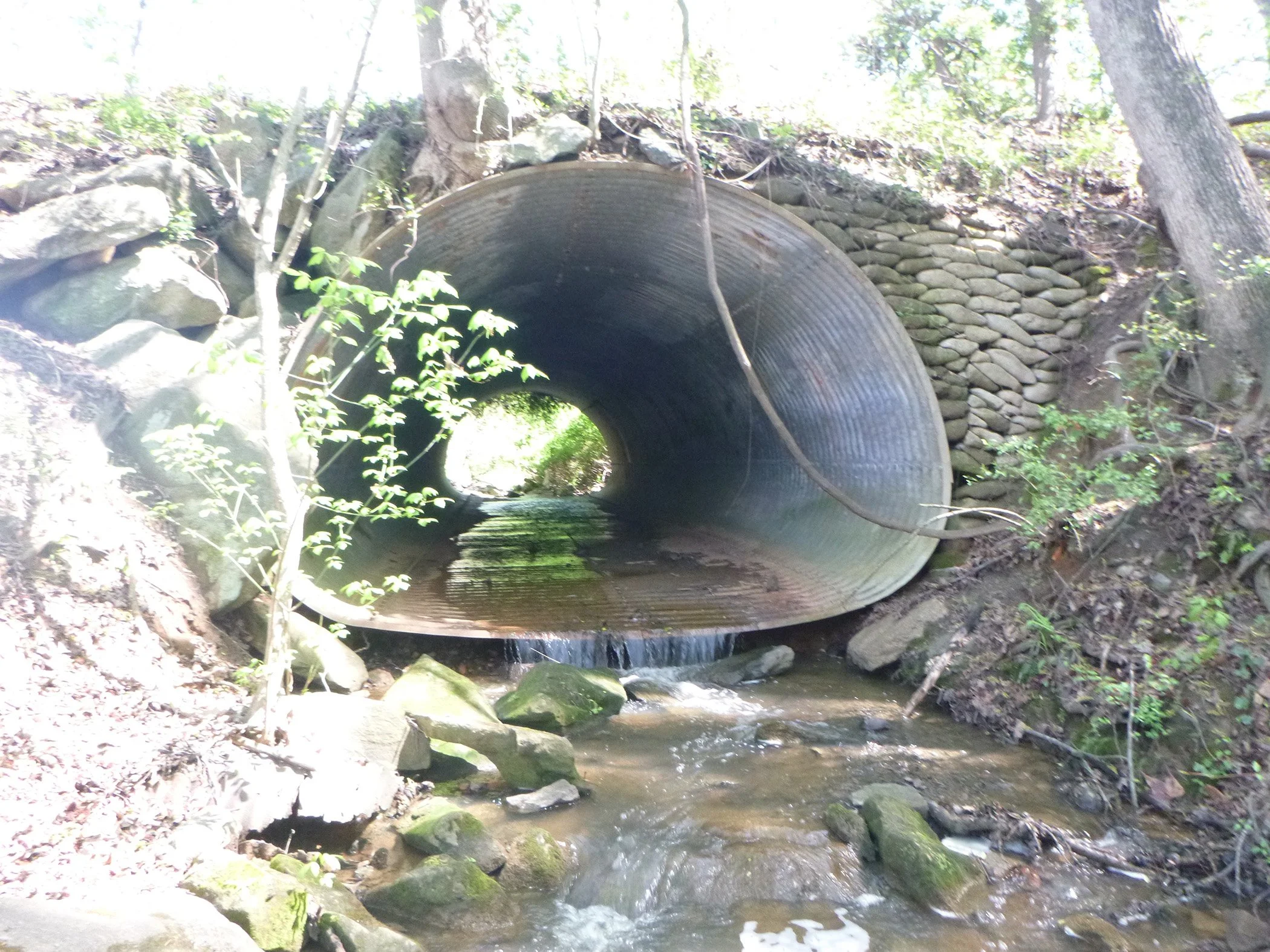  A damaged culvert. This one was found with rust and erosion that caused it to have no grounding. 