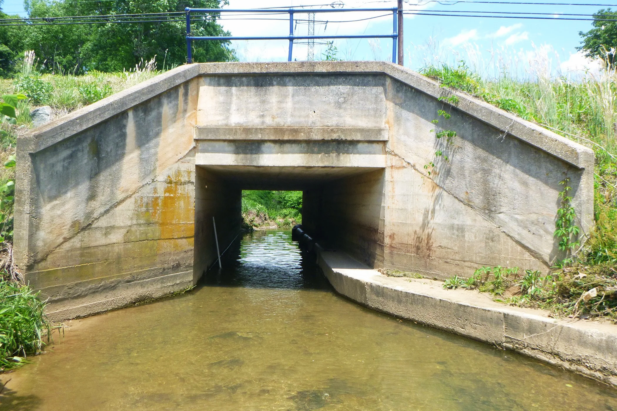 A white cement culvert