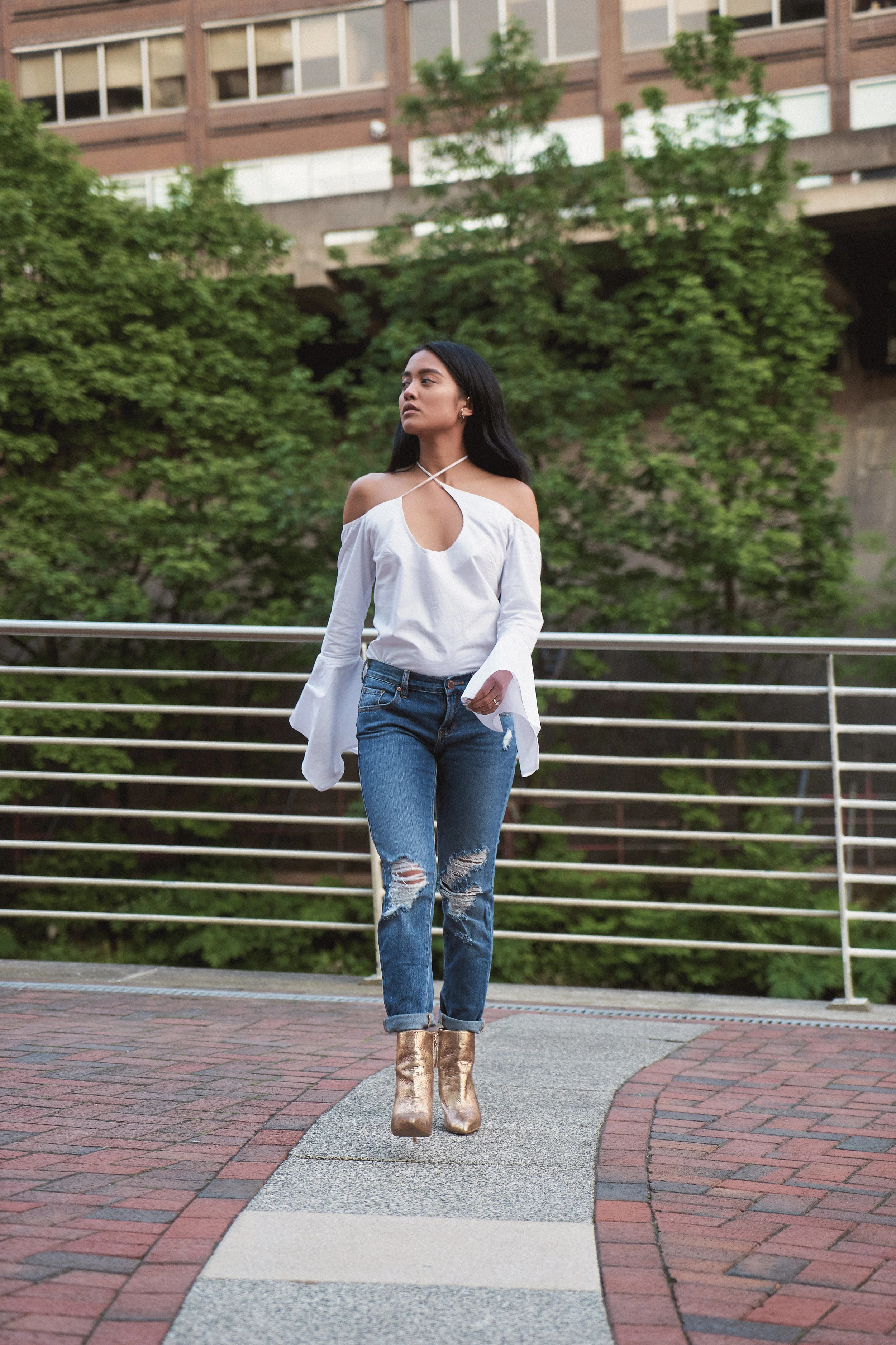  maurie & eve top | pacsun jeans | zara booties | love AJ earrings | TT ring | photos by sean martin