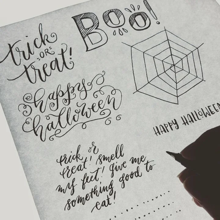 Drawing up the lettering. I love this part!