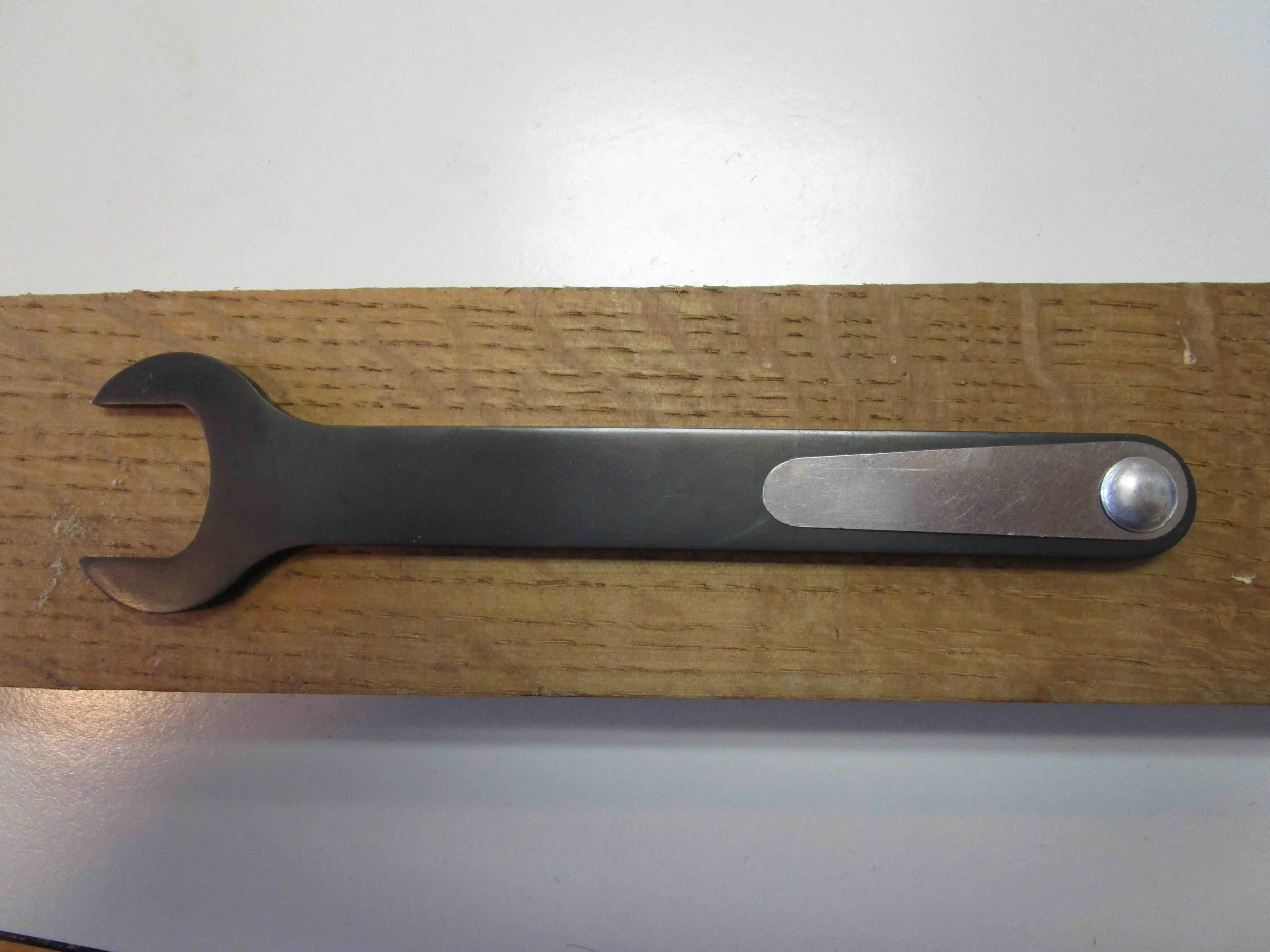Finished spanner, feeler gauge side