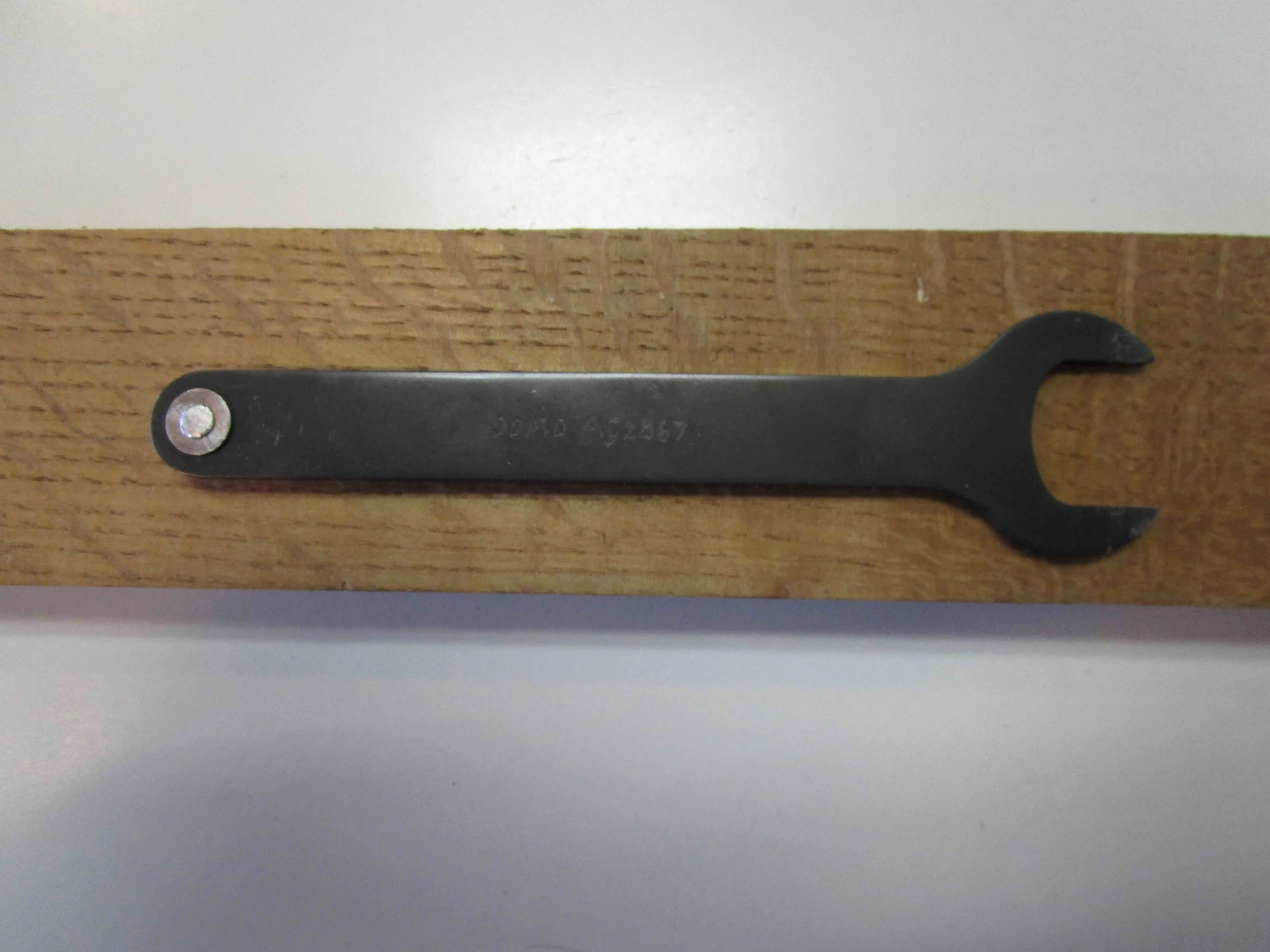 Finished spanner, engraved side