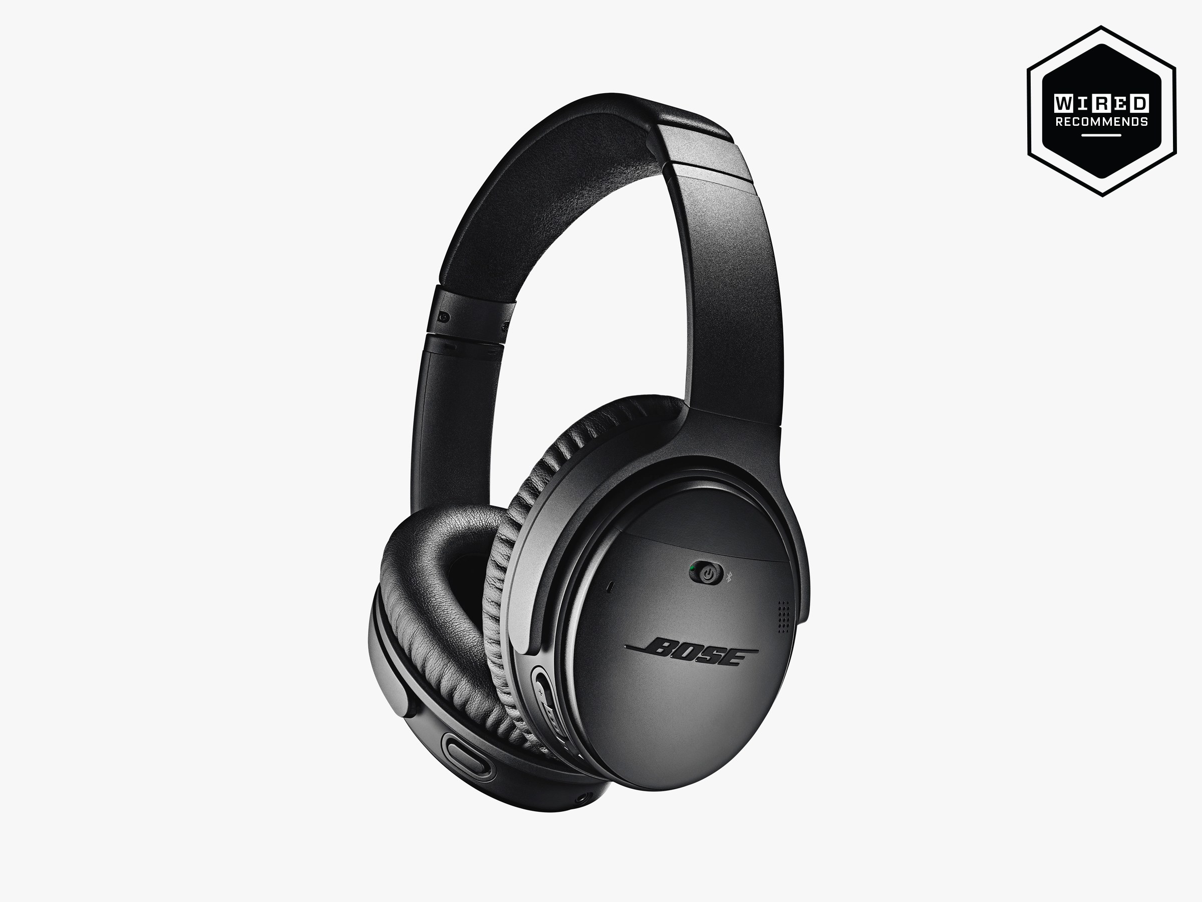 Bose have set the standard for active noise cancelation for some time, and the QuietComfort 35 II are its top cans. New users had Alexa installed out of the box. Source: WIRED