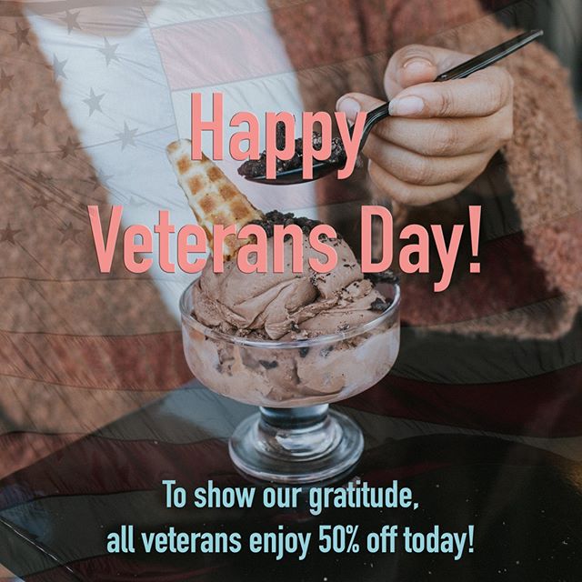 Happy Veterans Day!  From all of us at Taste and see, we want to say Thank You to all the brave men and women who have fought to keep our country free.  As our way of saying thank you, all veterans can enjoy 50% off anything on our menu today!  We'll