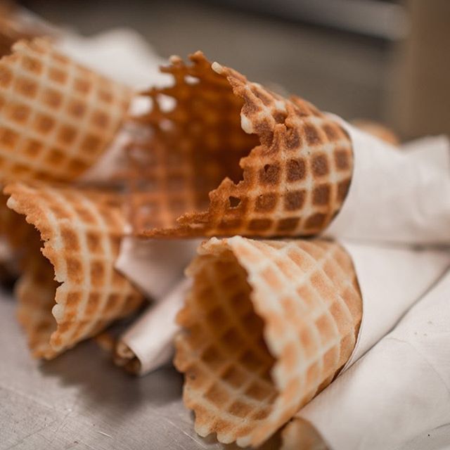 Did you know we make our own fresh waffle cones every day in house?  When it&rsquo;s baking time, the smell is too good to be true.  You can taste how fresh they are with every bite!  Only an extra $1 to make any bowl a cone. Come see us this week an