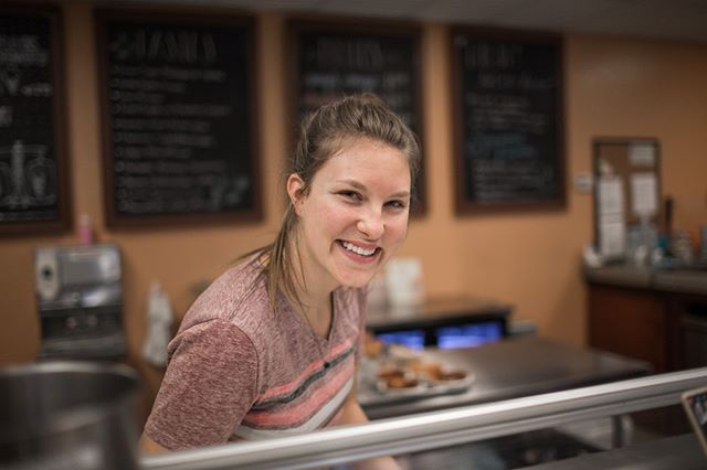 Introducing another one of our fantastic pro-scoopers here at Taste and See, @angeliquereimer! Originally from Texas, Angelique has been with us here since May and she's one of the happy faces you'll see behind the counter.  Favorite flavor?  Lemon S