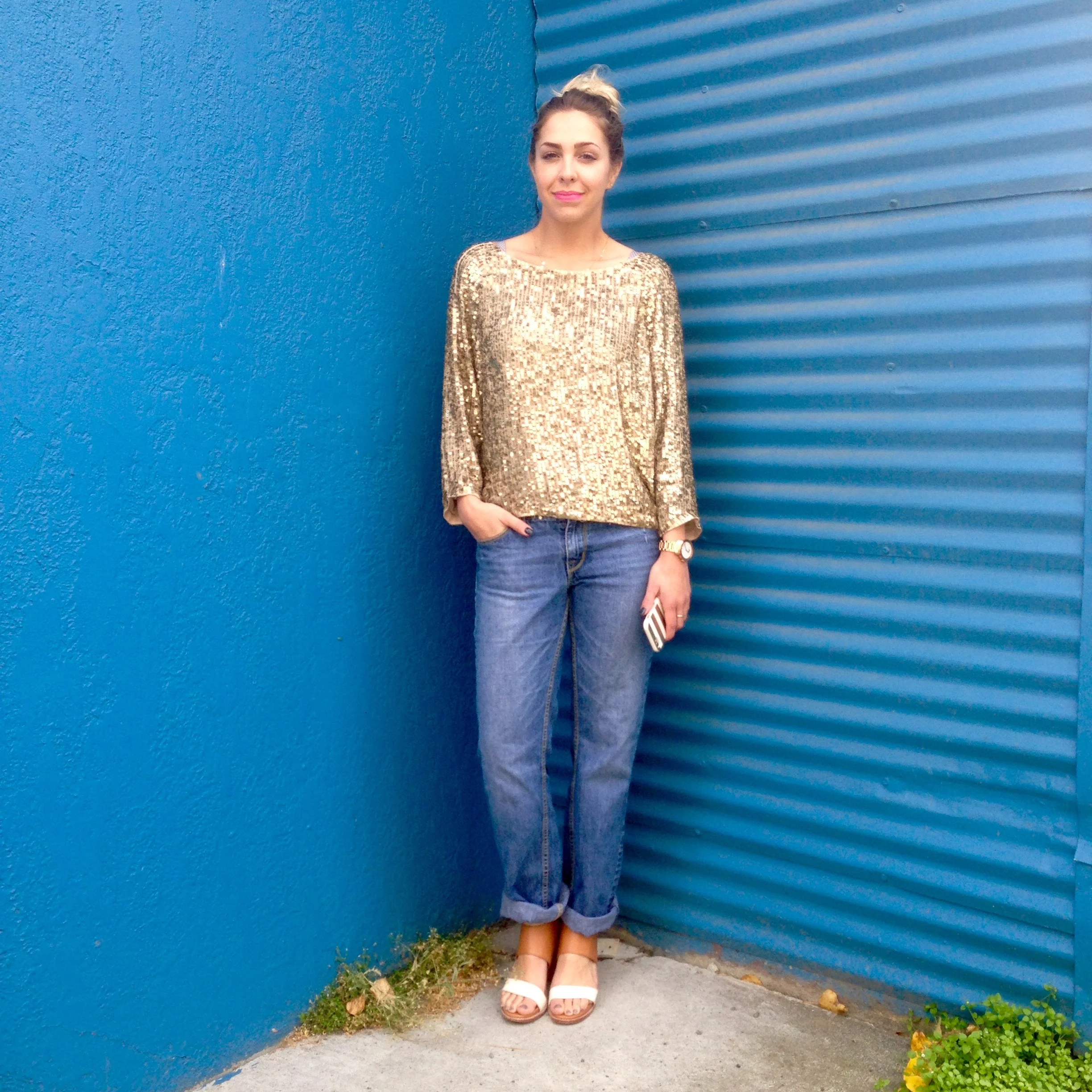 Look Three: Vince Camuto shirt | Paris Blues circa 2007 jeans | Dolce Vita shoes