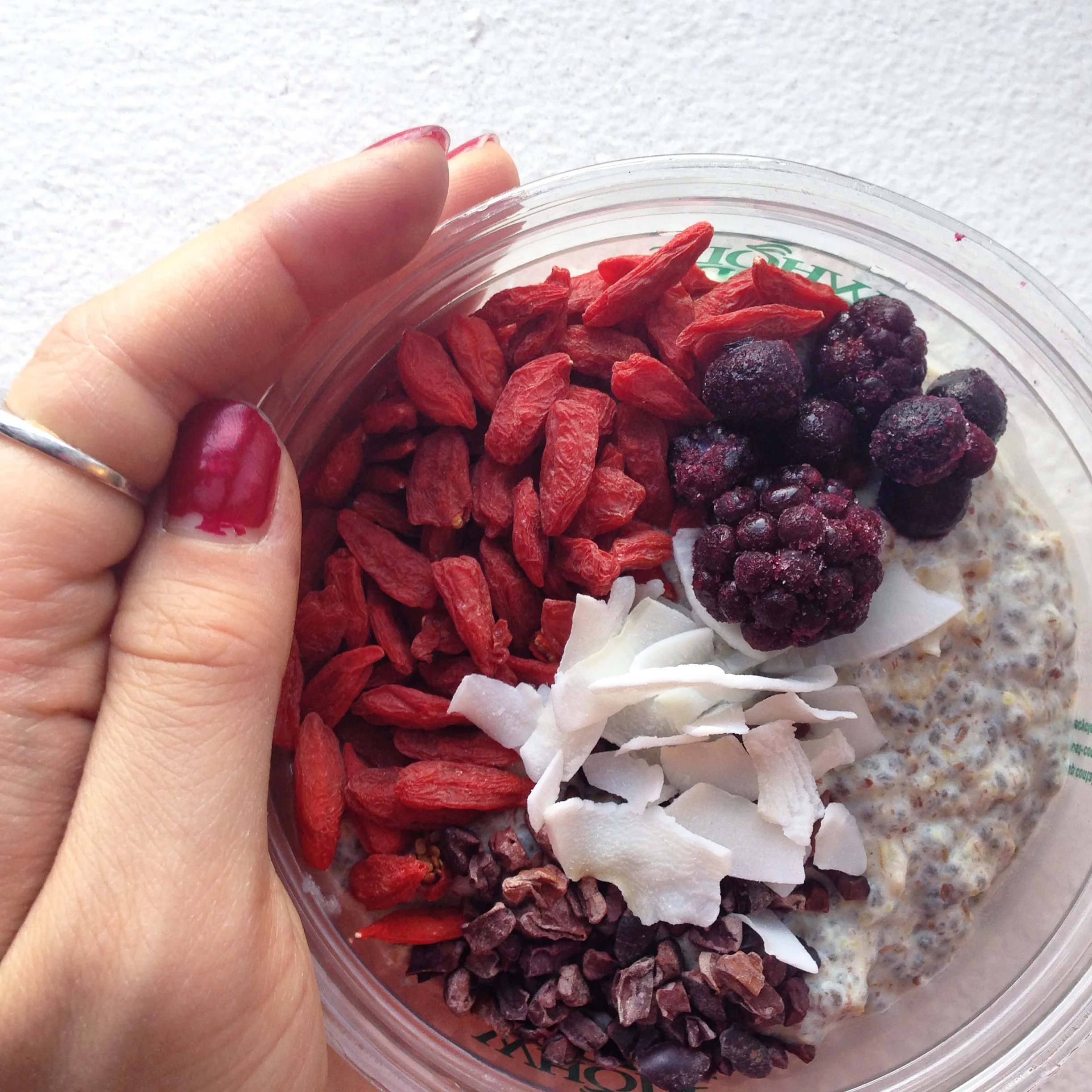 warm winter chia pudding
