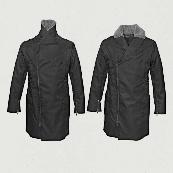 The Biker - Black Herringbone