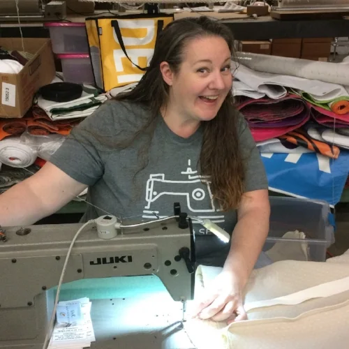 Sarah Sinner Production Mentor I started at Mile High WorkShop in April of 2017 and I am currently the Sew Shop Assistant Manager. My work include, but is definitely not limited to, creating task sheets for employees, assisting in training new employees, and assisting in overseeing production and quality control. I also cut fabric and sew....a lot! I enjoy it immensely. My favorite thing about Denver (I am a native) is there is always something going on to keep people entertained. You will never run out of things to do here.....ever.