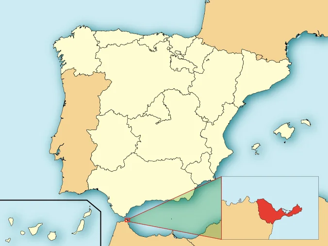 Map of Ceuta