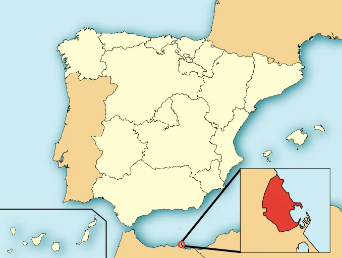 Map of Melilla